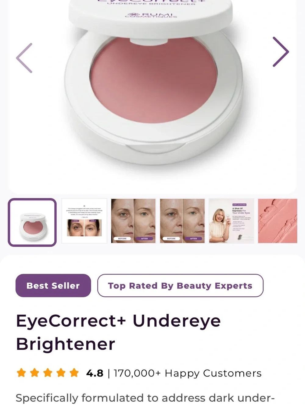 Rumi Cosmetiques Eye Correct +